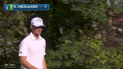 Rasmus Højgaard | Round 1 | 14th hole | Shot 4 | 2025 Sanderson Farms