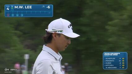 Min Woo Lee | Round 2 | 4th hole | Shot 3 | 2025 Houston Open