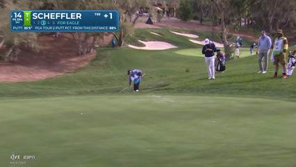 Scottie Scheffler | Round 2 | 14th hole | Shot 4 | 2026 AT&T Pebble Beach