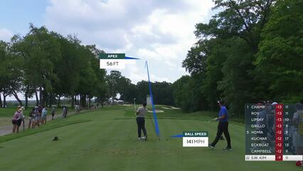 Si Woo Kim | Round 3 | 12th hole | Shot 1 | 2025 John Deere