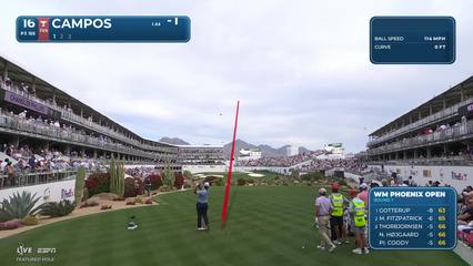 Rafael Campos | Round 1 | 16th hole | Shot 1 | 2026 WM Phoenix Open