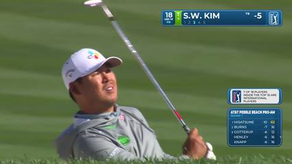 Si Woo Kim | Round 1 | 18th hole | Shot 3 | 2026 AT&T Pebble Beach