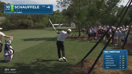 Xander Schauffele | Round 1 | 10th hole | Shot 2 | 2026 RBC Heritage