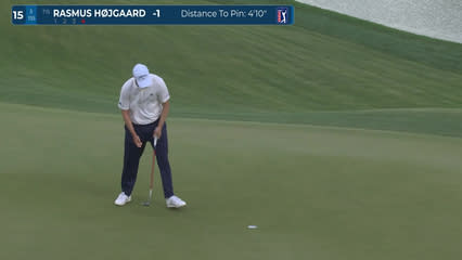 Rasmus Højgaard | Round 1 | 15th hole | Shot 4 | -1 Houston Open