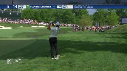 Scottie Scheffler | 2021 the Memorial | Round 4 | 14th hole | Shot 2