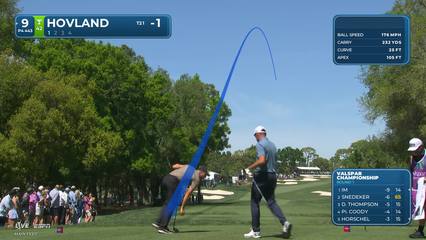 Viktor Hovland | Round 1 | 9th hole | Shot 1 | 2026 Valspar