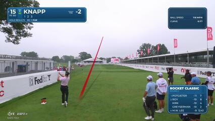 Jake Knapp | Round 2 | 15th hole | Shot 1 | 2025 Rocket Classic