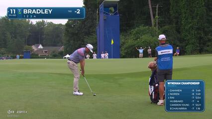 Keegan Bradley | Round 2 | 11th hole | Shot 3 | 2025 Wyndham