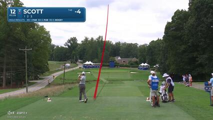 Adam Scott | Round 4 | 12th hole | Shot 1 | 2025 Wyndham