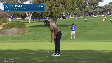 Max Homa | Round 1 | 7th hole | Shot 4 | 2025 Farmers