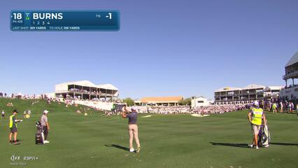 Sam Burns | Round 1 | 18th hole | Shot 2 | 2025 WM Phoenix Open