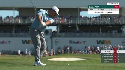 Si Woo Kim | Round 3 | 9th hole | Shot 2 | 2026 WM Phoenix Open