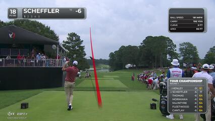 Scottie Scheffler | Round 1 | 18th hole | Shot 1 | 2025 TOUR Championship