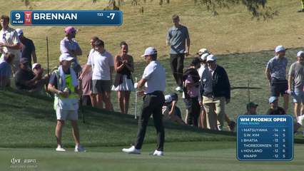 Michael Brennan | Round 4 | 9th hole | Shot 2 | 2026 WM Phoenix Open