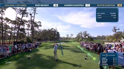 Scottie Scheffler | Round 2 | 16th hole | Shot 1 | 2025 THE PLAYERS