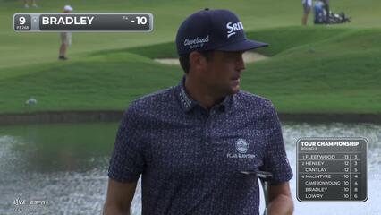 Keegan Bradley | Round 3 | 9th hole | Shot 3 | 2025 TOUR Championship