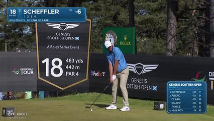 Scottie Scheffler | Round 3 | 18th hole | Shot 1 | 2025 Genesis Scottish Open