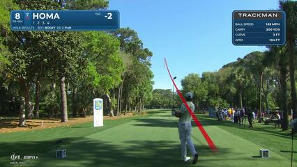 Max Homa | Round 3 | 8th hole | Shot 1 | 2025 RBC Heritage