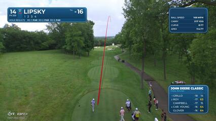 David Lipsky | Round 4 | 14th hole | Shot 1 | 2025 John Deere