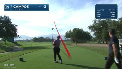 Rafael Campos | Round 2 | 14th hole | Shot 1 | 2025 Mexico Open
