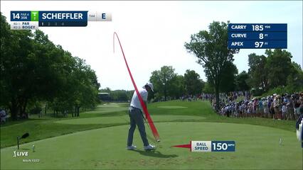 Scottie Scheffler | 2023 the Memorial | Round 3 | 14th hole | Shot 1