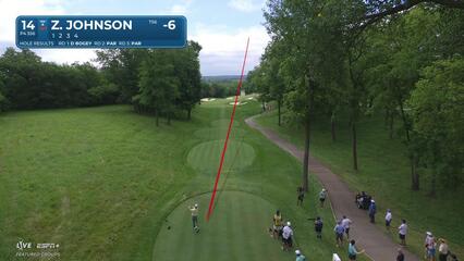 Zach Johnson | Round 4 | 14th hole | Shot 1 | 2025 John Deere