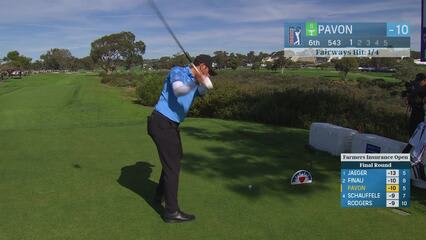 Matthieu Pavon | 2024 Farmers | Round 4 | 6th hole | Shot 1