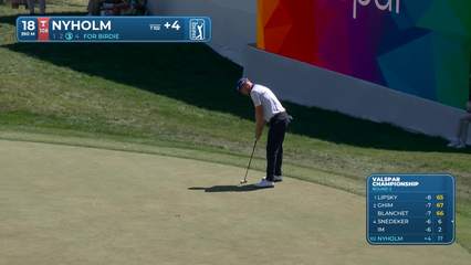 Pontus Nyholm | Round 2 | 18th hole | Shot 3 | 2026 Valspar