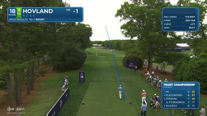 Viktor Hovland | Round 2 | 18th hole | Shot 1 | 2026 Truist Championship