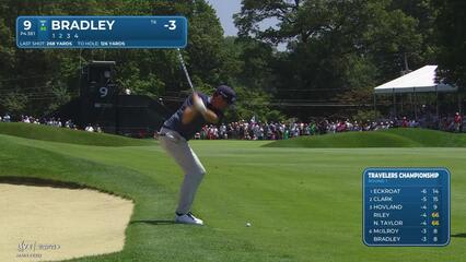 Keegan Bradley | Round 1 | 9th hole | Shot 2 | 2025 Travelers