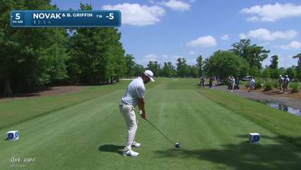 Andrew Novak | Round 1 | 5th hole | Shot 1 | 2026 Zurich Classic