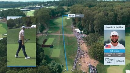 Scottie Scheffler | Round 3 | 8th hole | Shot 1 | 2025 BMW Championship