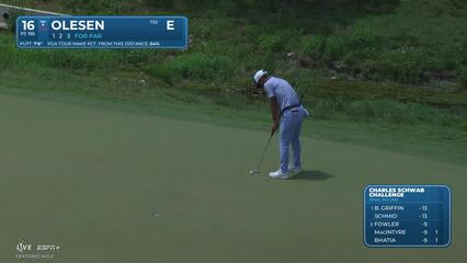 Thorbjørn Olesen | Round 4 | 16th hole | Shot 3 | 2025 Charles Schwab