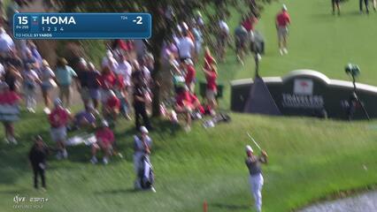 Max Homa | Round 2 | 15th hole | Shot 3 | 2025 Travelers