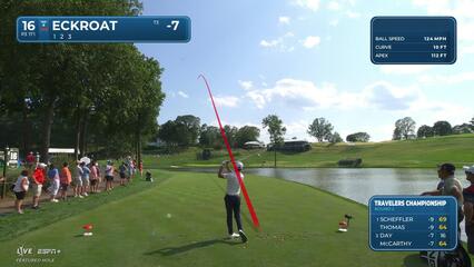 Austin Eckroat | Round 2 | 16th hole | Shot 1 | 2025 Travelers