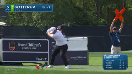 Chris Gotterup | Round 1 | 5th hole | Shot 1 | -1 Houston Open