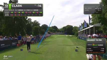Wyndham Clark | Round 4 | 13th hole | Shot 1 | 2026 BMW Championship
