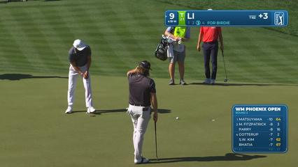 Haotong Li | Round 2 | 9th hole | Shot 4 | 2026 WM Phoenix Open