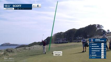 Adam Scott | Round 1 | 13th hole | Shot 2 | 2025 Genesis Scottish Open
