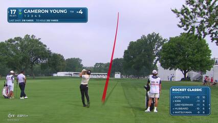 Cameron Young | Round 2 | 17th hole | Shot 2 | 2025 Rocket Classic