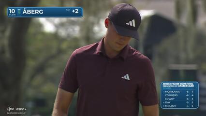 Ludvig Åberg | Round 3 | 10th hole | Shot 4 | 2025 Arnold Palmer Invitational