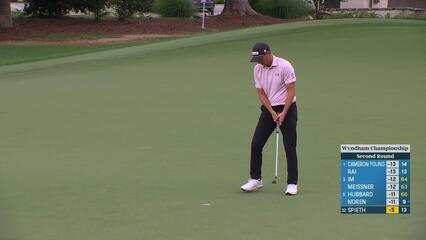 Jordan Spieth | Round 2 | 14th hole | Shot 5 | 2025 Wyndham