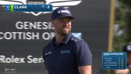 Wyndham Clark | Round 2 | 11th hole | Shot 1 | 2026 Genesis Scottish Open