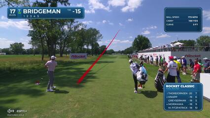 Jacob Bridgeman | Round 4 | 17th hole | Shot 1 | 2025 Rocket Classic