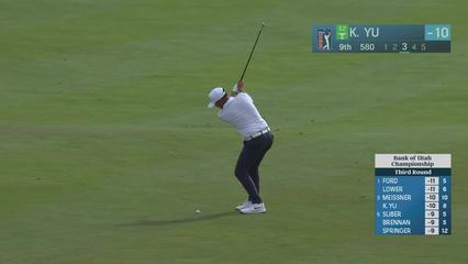 Kevin Yu | Round 3 | 9th hole | Shot 3 | 2025 Bank of Utah