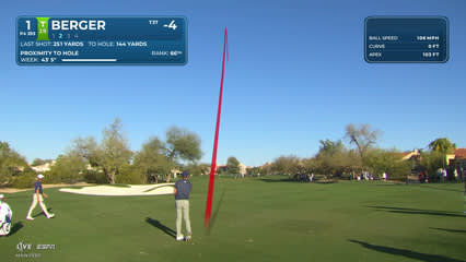 Daniel Berger | Round 4 | 1st hole | Shot 2 | 2026 WM Phoenix Open