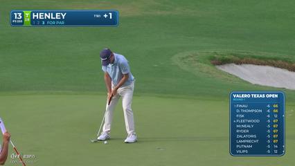 Russell Henley | Round 1 | 13th hole | Shot 3 | 2026 Valero