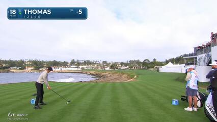 Justin Thomas | Round 4 | 18th hole | Shot 1 | 2025 AT&T Pebble Beach