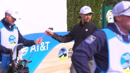 Min Woo Lee | Round 3 | 16th hole | Shot 1 | 2026 AT&T Pebble Beach