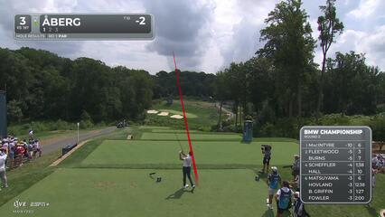 Ludvig Åberg | Round 2 | 3rd hole | Shot 1 | 2025 BMW Championship